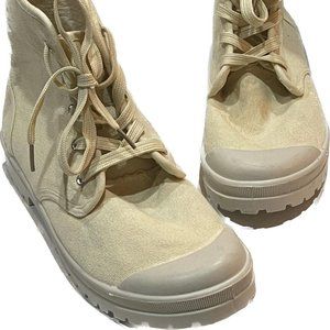 Dirty Laundry Pixie Women's Beige Canvas Ankle Boots sz 9 / 40
